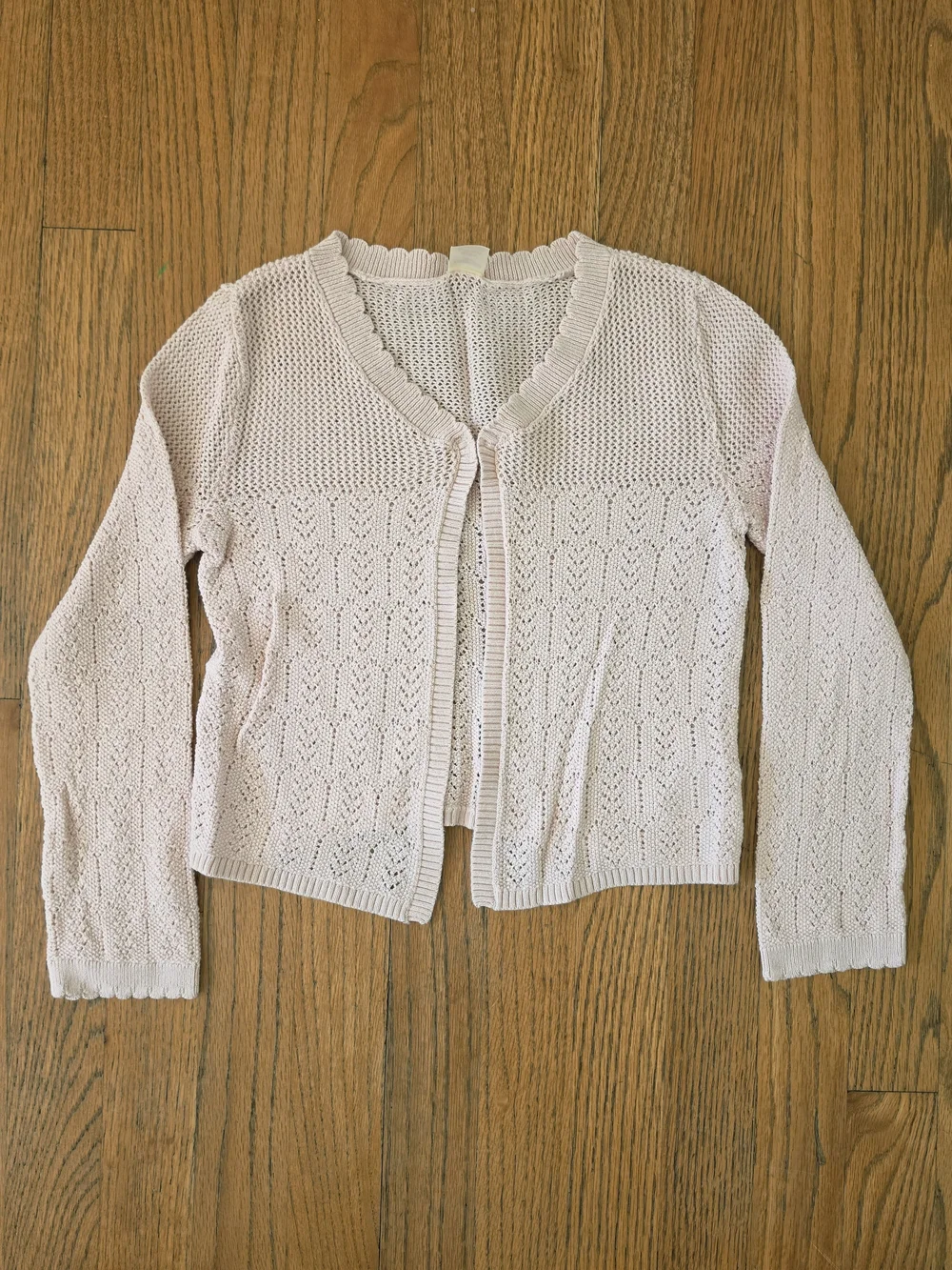 OshKosh Light Pink Open-Front Knit Cardigan with Camisole Size 6